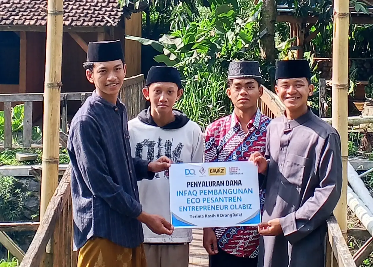 DQ Salurkan Bantuan Pembangunan Eco Pesantren Entrepreneur Olabiz di Kota Batu